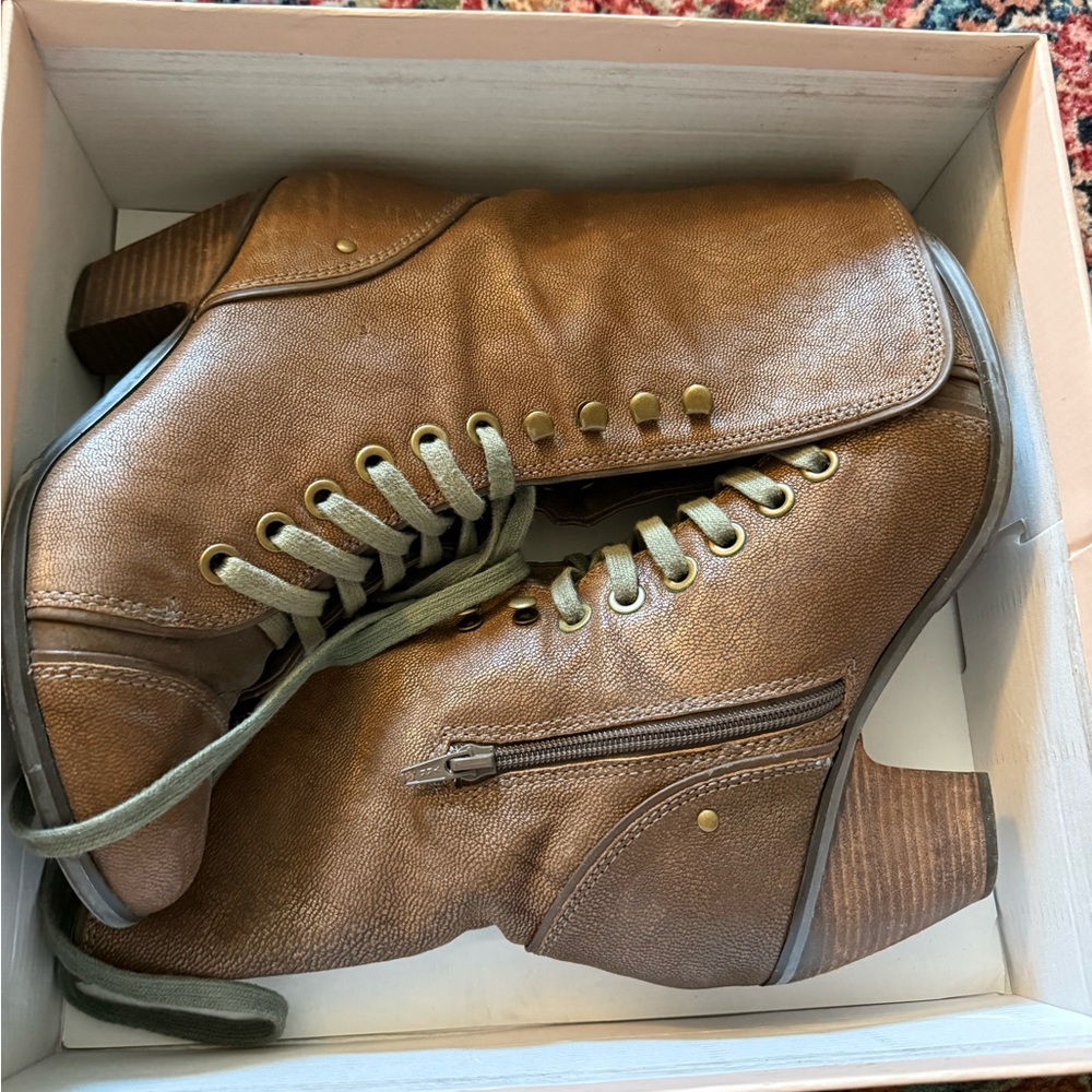 Stylish Brown Leather Ankle Boots